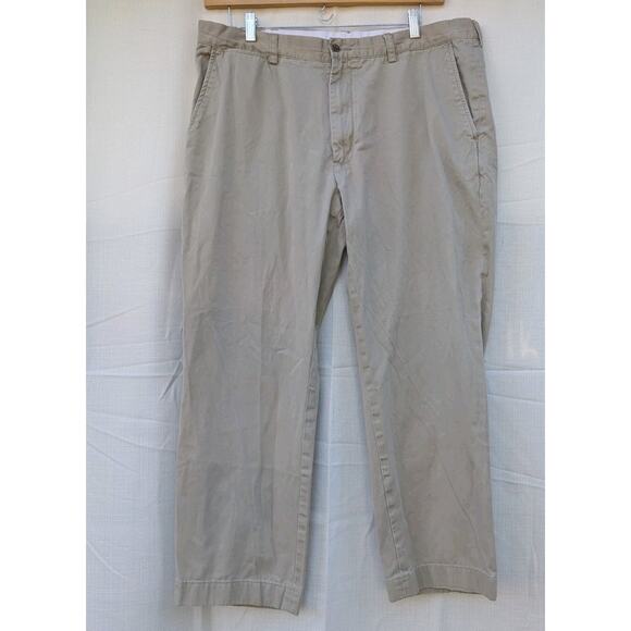 Polo Ralph Lauren Mens Beige Prospect Pants Sz 40x28 Chino Career Classic - Picture 1 of 8